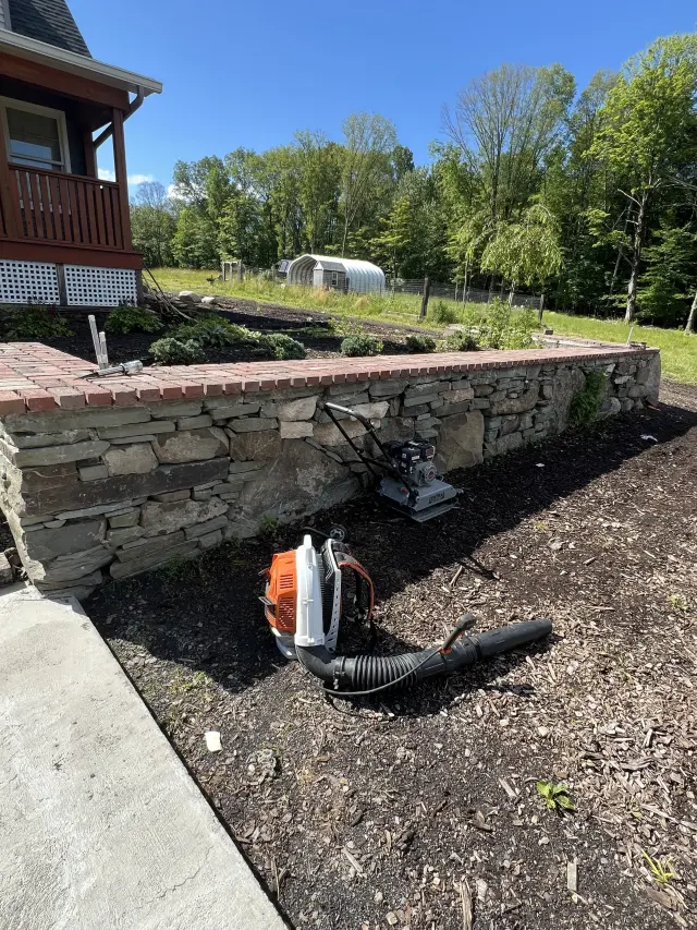 Retaining wall construction project in Middletown, New York