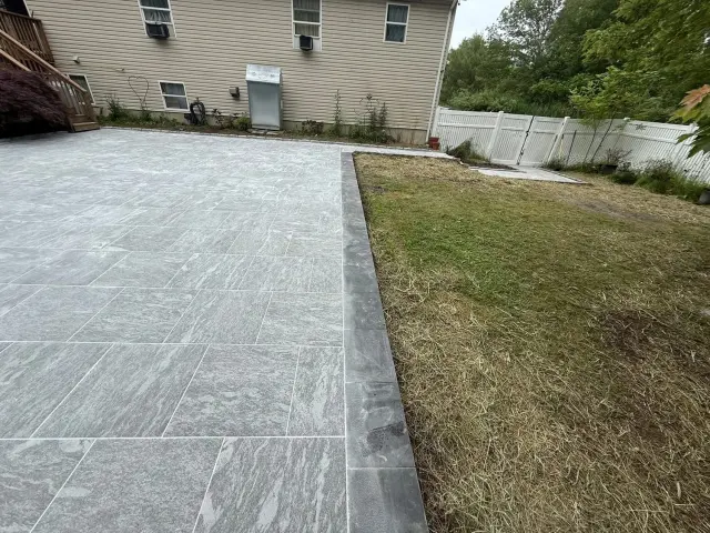 Paver installation project at a home in Middletown, New York